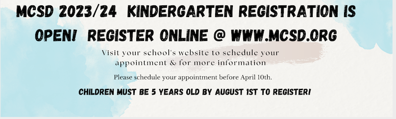 MCSD KG Registration info