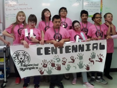 Centennial Special Olympics students